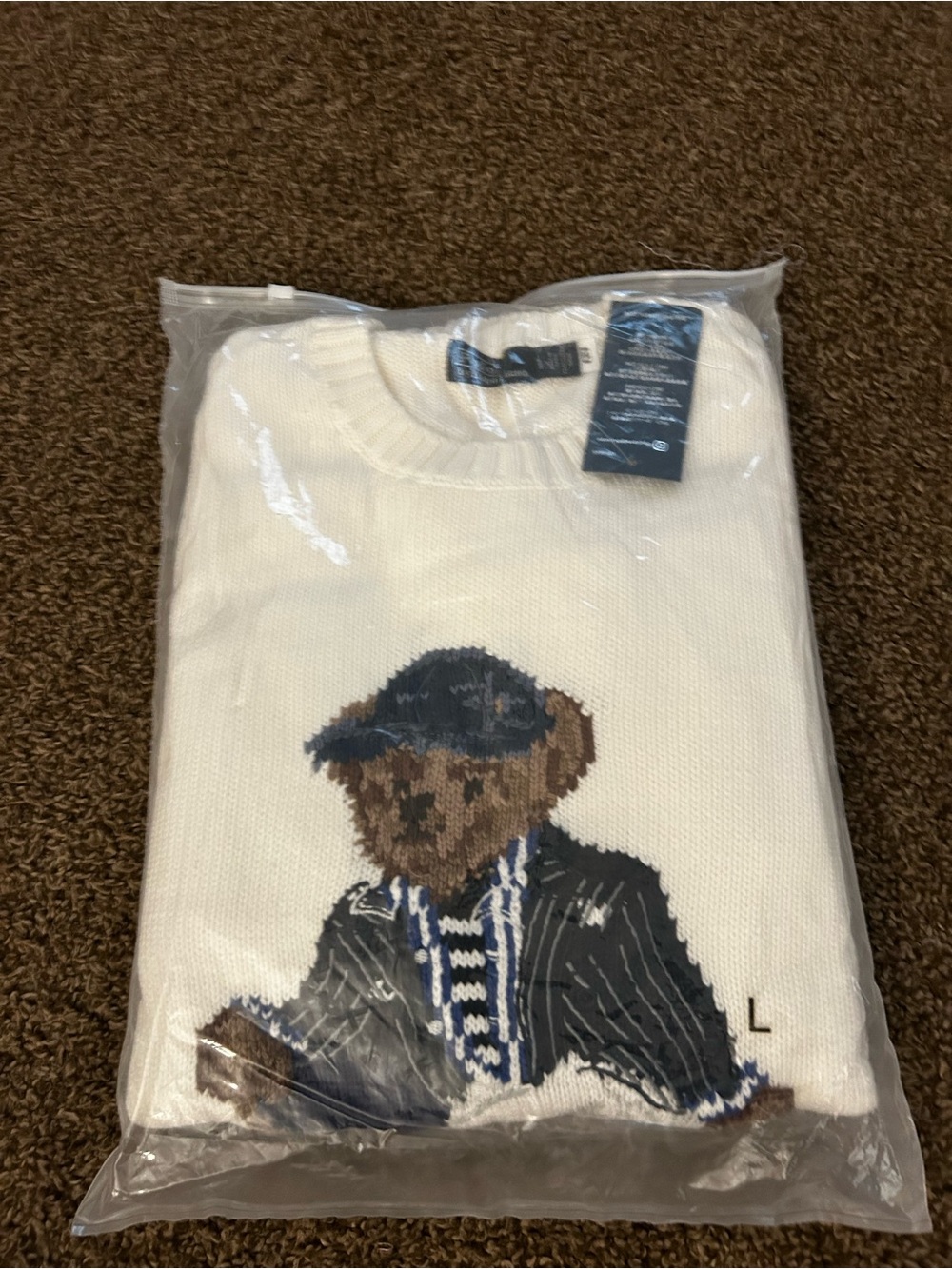 Polo Ralph Lauren Bear Sweater Size L Women